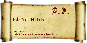 Pánt Milda névjegykártya